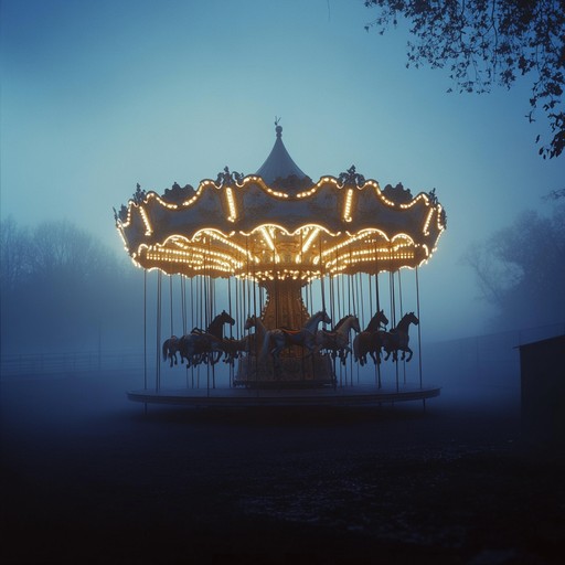 As darkness hugs the abandoned carnival, the night whispers songs of yore. The shadows of the once bustling place play with the eerie tunes from a lone accordion, casting a melancholic yet mysterious spell over the moon swept wasteland.