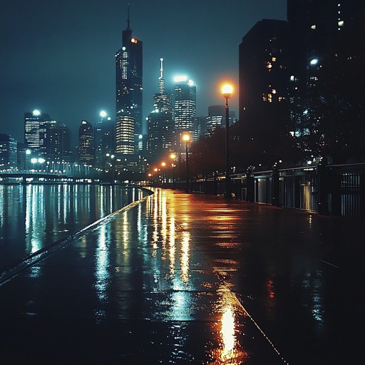 A mellow instrumental r&b track featuring expressive saxophone over groovy rhythms, painting a picture of wandering through empty city streets, enveloped in feelings of yearning and nostalgia.