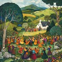 energetic traditional celtic tune with jubilant rhythms and melodies