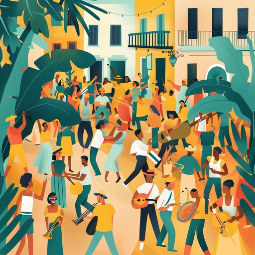 A vibrant and energizing rumba track, characterized by jubilant horns and dynamic percussion, creating a euphoric feeling of triumph and celebration. The driving rhythms and melodic progressions guide the listener through an inspiring musical journey, evoking scenes of joyous victory and lively dance.