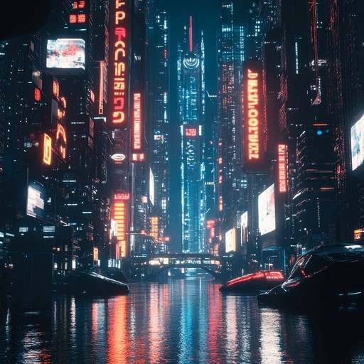 Effortlessly blending smooth synthwave melodies with the vibrant aesthetics of a neon lit urban landscape, this track captures the essence of a thrilling, yet contemplative midnight ride through a futuristic city. It's perfect for moments of both reflection and excitement.