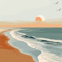 soft, relaxing dance track with rhythmic ocean sounds