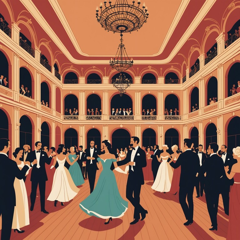 Imagine stepping back in time to a stately european palace, where the air buzzes with excitement and the sound of guitars echo through the halls, inviting everyone to join the dance under the gentle glow of lantern lights.