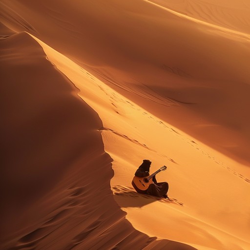 A soulful instrumental track that paints a vivid picture of sorrowful tales told by the whispering desert sands. The mournful sound of the oud blends seamlessly with ambient undertones, creating a melancholic atmosphere steeped in longing and reflection.