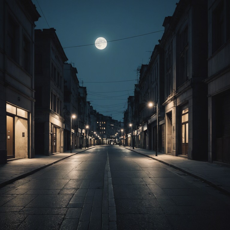 Reimagining a tranquil journey through the city at night, further enriched by the gentle play of piano keys creating a relaxed, reflective mood of urban exploration without turmoil.