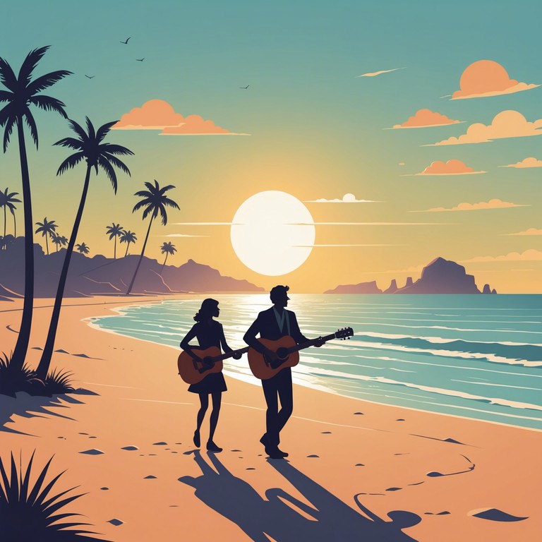 Imagine yourself sipping a cool drink on the vibrant beaches of rio as this lively bossa nova track plays, blending traditional brazilian rhythms with energetic beats to evoke a sense of joy and relaxation.