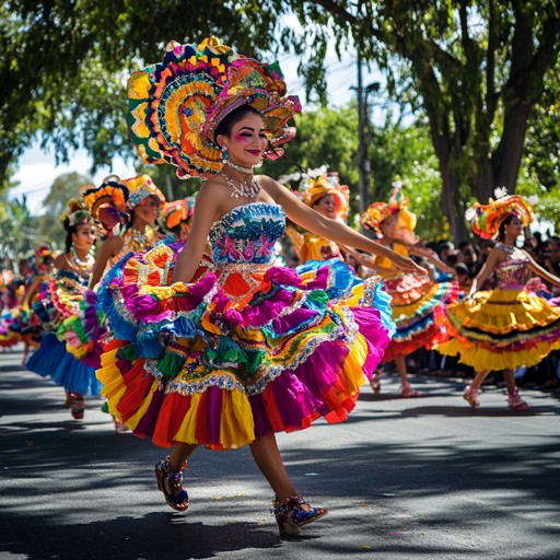 An exuberant groove that captures the essence of a global carnival, featuring vibrant afrobeat rhythms, joyous latin melodies, and rich jazz improvisations