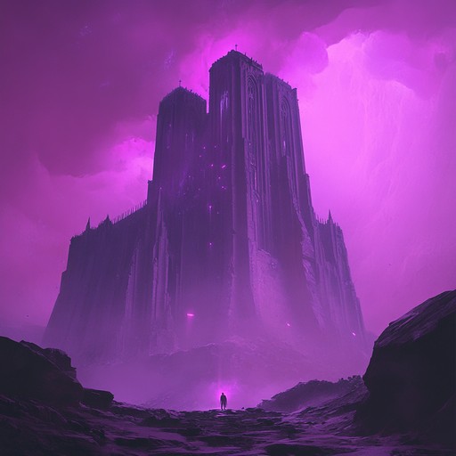 Dive into a shadowy realm with a trippy, eerie, and otherworldly goth composition. Ethereal synths, distorted guitars, and haunting melodies create a surreal experience that conjures up visions of gothic cathedrals under alien skies.