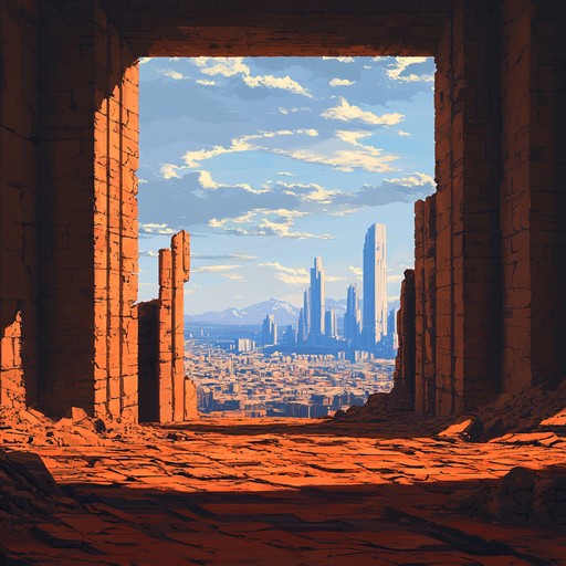 **ethereal dreamscape blues harmoniously blends the ancient tones of an egyptian lute with the futuristic ambience of sweeping synths. This immersive piece transports listeners to a dreamlike state, harmonizing the old and the new into a serene, otherworldly musical experience.**