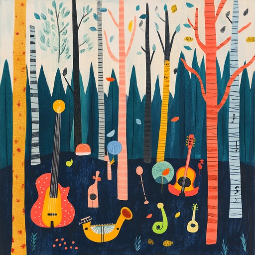 Dive into a lively rock trek dotted with eccentric riffs and vibrant tunes, depicting an enchanted woodland's playful charm. This soundscape blends whimsicality with an energetic zest, crafting a delightful atmosphere that invigorates and amuses