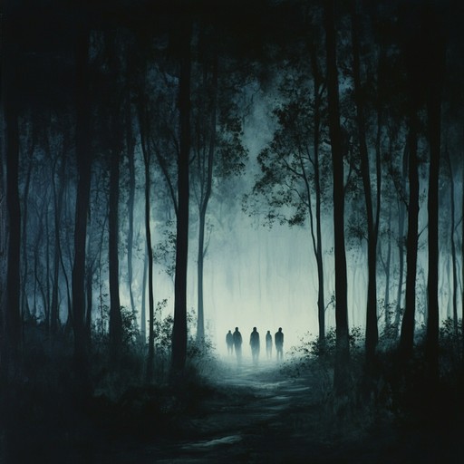 An instrumental piece that melds haunting folk tunes with atmospheric sounds, evoking the feeling of wandering through mist shrouded ancient woodlands haunted by spirits of the past