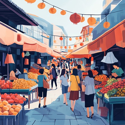 An upbeat, jazzy tune that captures the spirit of summer markets with lively trumpet melodies and rhythmic percussion. Ideal for advertisements needing a vibrant, joyful vibe.