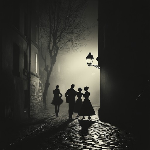 An instrumental tango piece that builds suspense with dramatic bandoneón melodies and pulsating rhythms, evoking a late night rendezvous filled with mystery and passion