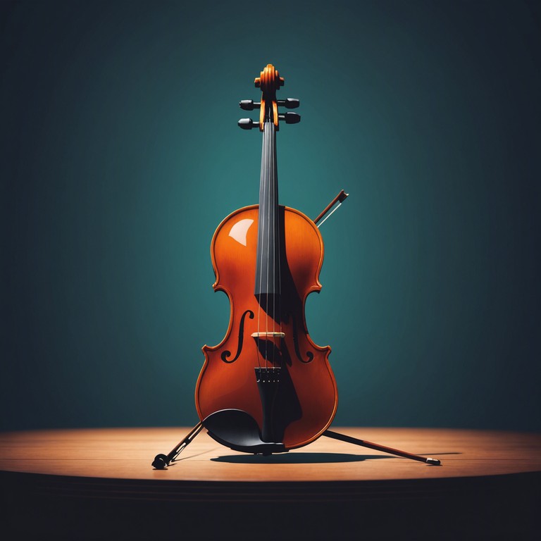 Imagine an intense stage performance where each violin note plays with the emotions of its audience, creating a dark and powerful theatrical experience