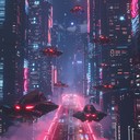 high energy cyberpunk theme with futuristic beats.