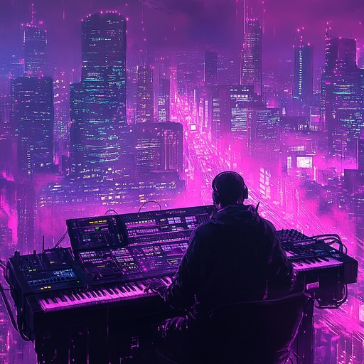 Experience an electronic symphony where cybernetic passion meets ambient tranquility, blending soft synth melodies with intimate and futuristic vibes.