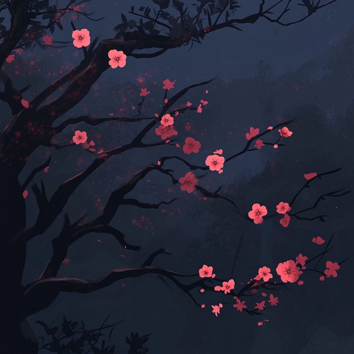 An instrumental j pop track that weaves a gentle piano melody, capturing the essence of a romantic night under the cherry blossoms. The music evokes feelings of nostalgia and tender affection.