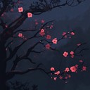 romantic j pop instrumental evoking love under moonlit sakura blossoms