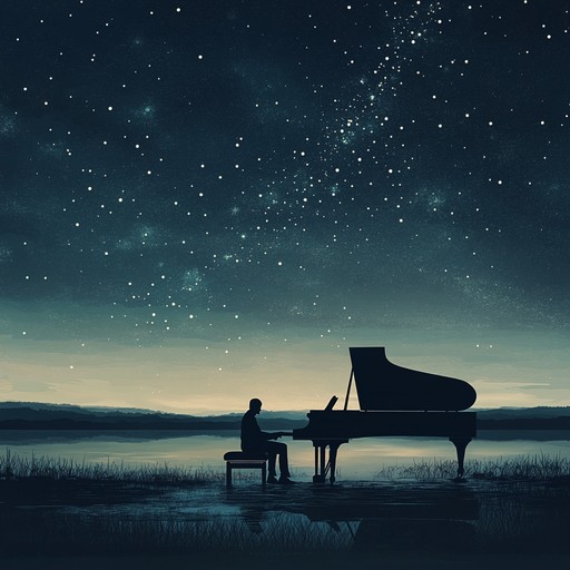 An instrumental piece with delicate piano notes exploring loneliness during sleepless nights, soothing the listener with calm and peaceful tones, enhancing the sense of solitude.