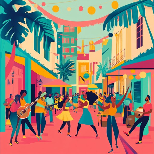 A dynamic latin jazz track blending infectious mambo rhythms with joyful brass and lively piano, creating a festive atmosphere perfect for dancing. This energetic composition takes you on a musical journey to a sunlit caribbean island, filling the air with the sounds of celebration.