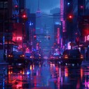 driving synths paint a dystopian yet vibrant cyberpunk scene.