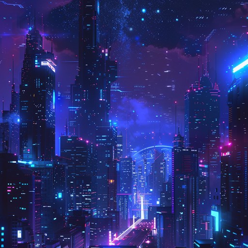 Immerse in a dystopian cityscape with layered dub beats, echoing synths, and cosmic soundscapes. Deep basslines merge with futuristic echoes, creating a mesmerizing, pulsating rhythm that transports you to a neon lit metropolis.