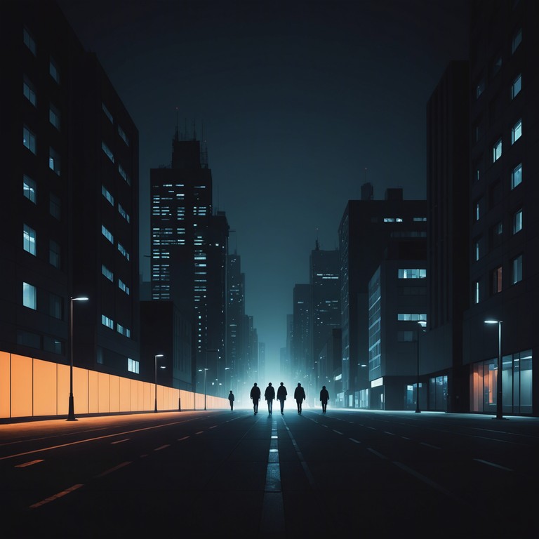 Imagine wandering through a bustling cityscape as the sun sets, heavy guitars and the distant city sounds merging into a sonic concoction of urban culture and hardcore metal vibes. The music captures the essence of a metropolis that never sleeps, with sharp, heavy riffs interplaying with the rhythmic pulse of city life.