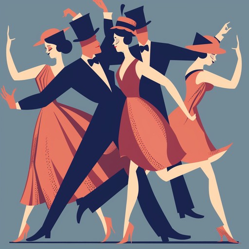 A comical and energetic instrumental cabaret piece featuring playful piano melodies, lively basslines, and rhythmic percussion. The tune captures the essence of playful theatrical performance, evoking images of dancers in a 1920s club dancing joyfully. Perfect for capturing a fun and whimsical atmosphere.