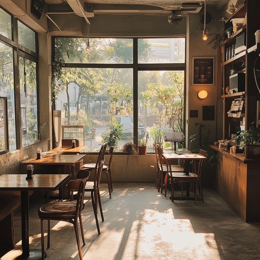 Inspired by serene coffee shop afternoons, this track combines smooth jazz with ambient sounds, invoking a nostalgic, tranquil atmosphere reminiscent of retro summer days. The gentle acoustic guitar melodies wrap the listener in a comforting sonic embrace, perfect for unwinding and reminiscing.