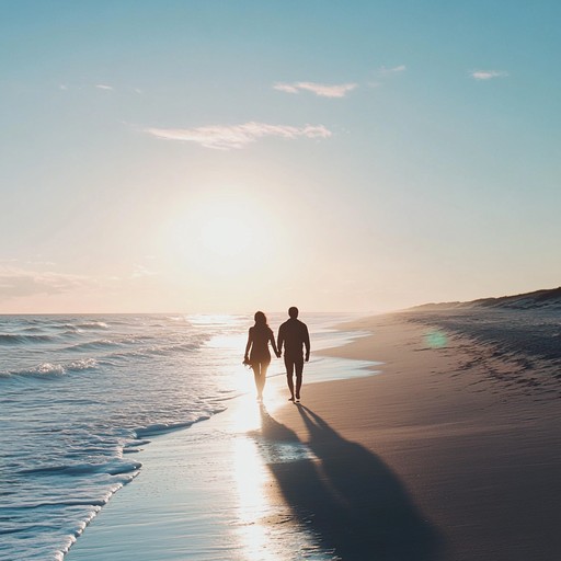 This song paints a picture of a loving couple walking hand in hand along a sunset beach. Gentle acoustic guitar melodies intertwine with lush strings, bringing warmth, romance, and serenity.