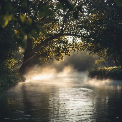 Experience a peaceful morning by the river through this instrumental folk rock piece. The calming guitar melodies are intertwined with the gentle flow of the river, inducing a state of deep relaxation and reflection