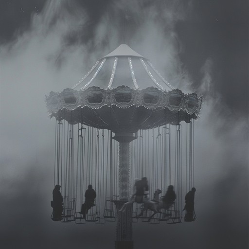 A haunting tune played on a distorted music box, accompanied by creepy ambient noises and distant, echoing laughter. The melody is dissonant and off-kilter, creating a sense of unease and dread. As the song progresses, the music box starts to slow down and warp, as if the mechanisms are failing, adding to the disturbing atmosphere