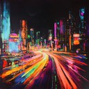 electrifying beats drive an intense urban nightscape journey