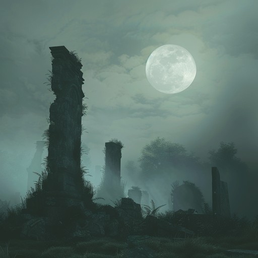 An evocative instrumental piece with ghostly echoes and ethereal tones, weaving a haunting melody that evokes long forgotten memories and spectral whispers. The music floats like a mist over a midnight graveyard, bringing a sense of eerie nostalgia and melancholy. The subtle, lingering notes create a chillingly beautiful atmosphere perfect for a hauntingly lyrical experience.