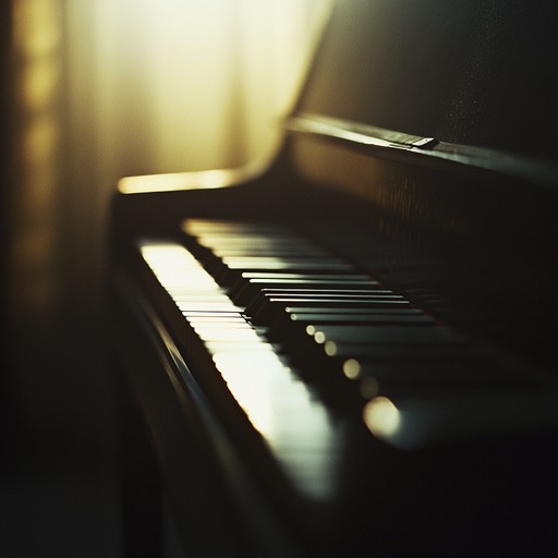 Gentle piano notes weave a tapestry of wistful yearning, slowly unfolding a story of unspoken emotions and untapped dreams through delicate, evocative melodies