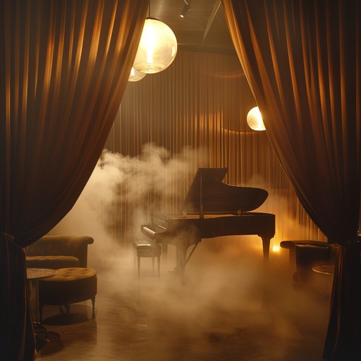 This seductive jazz cabaret track weaves hypnotic piano melodies and alluring rhythms. With a touch of vintage elegance, the piece conjures images of smoky lounges where the charm of velvet and midnight whispers invite listeners to lose themselves in an atmosphere of timeless sophistication.