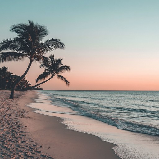 Transport yourself to a peaceful beach at sunset, the soft rhythms of mambo blending with the ambiance. A delicate piano leads, evoking tranquility and relaxation.