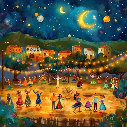 Upbeat and energetic instrumental forró song perfect for dancing at a festa junina celebration. Features the classic forró combo of accordion, triangle, and zabumba drum, with additional pandeiro, cavaquinho, and acoustic guitar. Bright major key melody with fast syncopated rhythm. Captures the joyful spirit and country folk roots of this popular northeastern brazilian genre