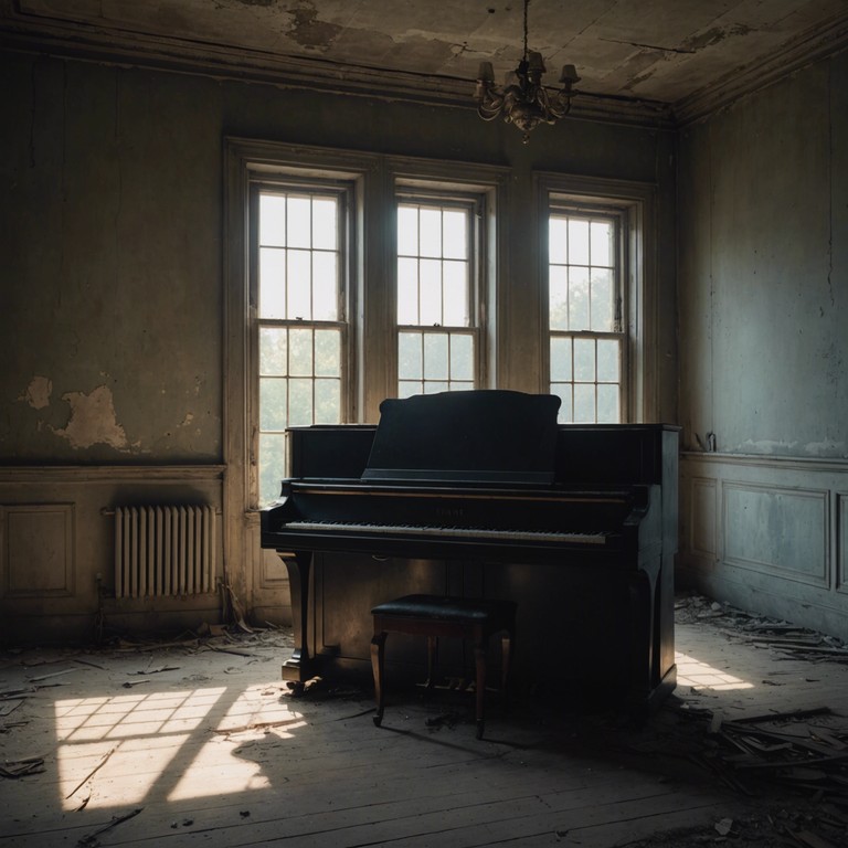 A minimalist piano piece that delves into the essence of solitude and introspective reflection. The composition wanders through subtle melodies that evoke a sense of forgotten memories and quiet longing.