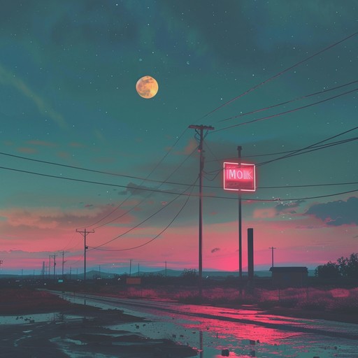 A gentle new wave track rich with dreamy synths and mellow guitars, evoking a sense of nostalgia and the tranquility of neon lit '80s nights. Ideal for unwinding and reflection.