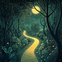 imaginative adventure in a magical, moonlit forest realm