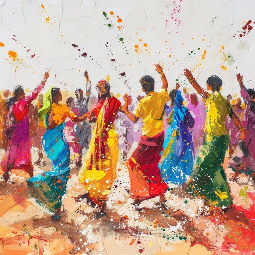 A vibrant celebration with infectious rhythms and buoyant melodies, evoking spontaneous joy and energetic dance moves. The instrumentation captures the essence of a sun drenched festival, transporting listeners to a breezy, cheerful atmosphere filled with smiles and happy vibes.