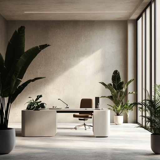 This track is designed to create a backdrop that enhances concentration and productivity in corporate environments without being intrusive. The pleasant cadences echo the rhythm of industrious energies, allowing for a blend of relaxation and focus.