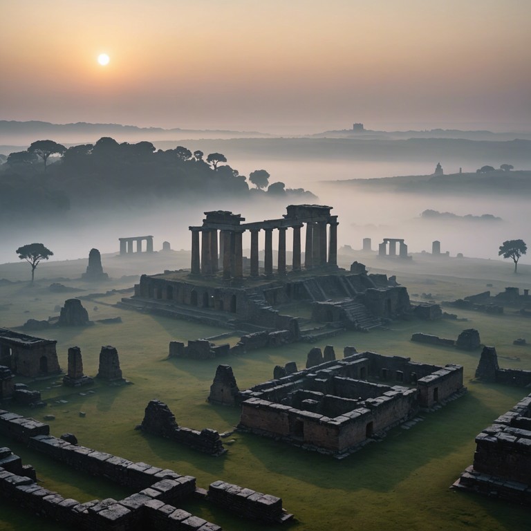 A musical journey into the deep past, where the echoes of the ancient whispers guide the listener through fog laden pathways of lost cities and mystical rites, performed under the light of the moon.