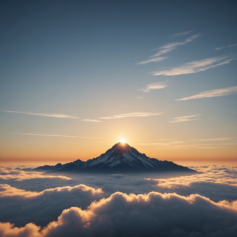 An orchestral masterpiece that captures the essence of a majestic flight through sweeping landscapes and towering clouds. The composition starts with a gentle rise, mimicking the takeoff, which then transforms into a thrilling ascent fueled by a full orchestral ensemble. The piece features a dynamic interplay of strings and brass that simulates the breathtaking views and the exhilarating feeling of flying high above the earth.