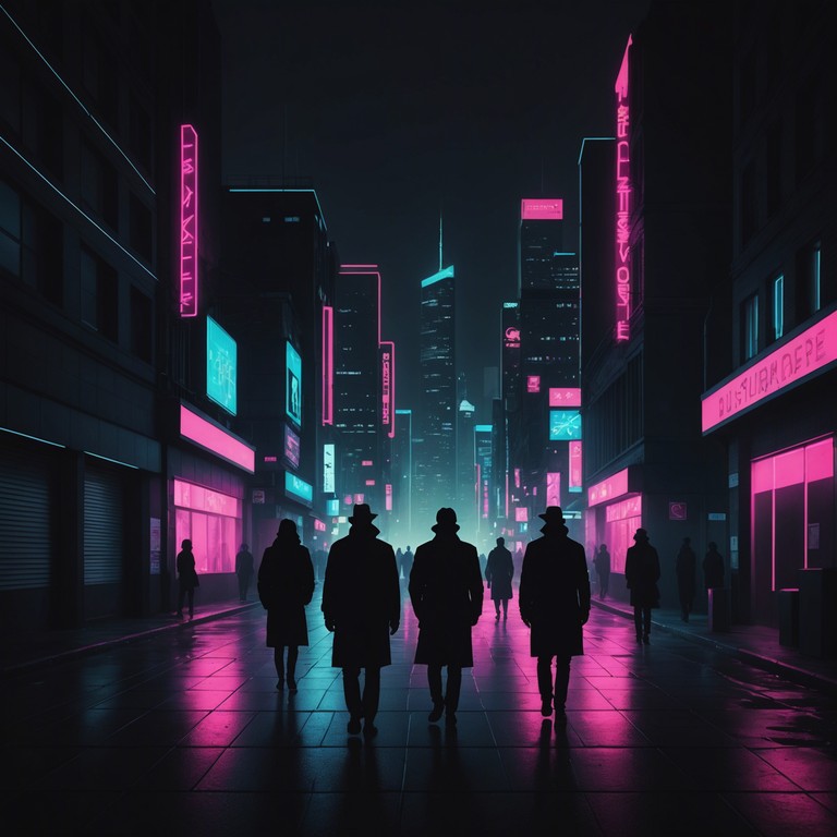 Imagine a sprawling neon lit city where advanced technology meets human despair. This track symbolizes the struggle between progress and isolation through a deep, gripping soundscape created by the haunting timbres of an electric cello. This piece captures the essence of a cyberpunk reality, with its rich electronic arrangement emulating the bustling life and underlying sadness of tomorrow's megacities.