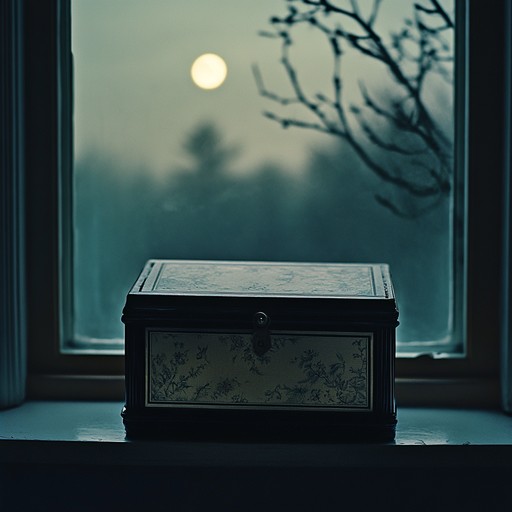 An instrumental piece that blends a soothing lullaby melody with a melancholic tone, capturing the essence of forgotten childhood dreams and lost innocence under the moonlit sky.