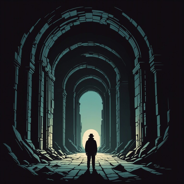 Venturing like a lone wanderer through shadowy sonic realms, this music piece uses guitars and innovative synthesizer effects to craft a deeply resonant and haunting atmosphere. The track embodies a deep introspection, as if uncovering forgotten truths in a forgotten, spectral world.