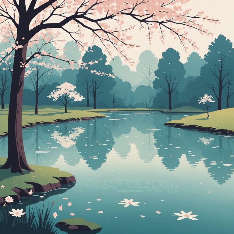 This instrumental track embodies the essence of a wistful spring day in japan, with soft rain falling on cherry blossoms, evoking feelings of nostalgia and subtle joy mixed with sadness.