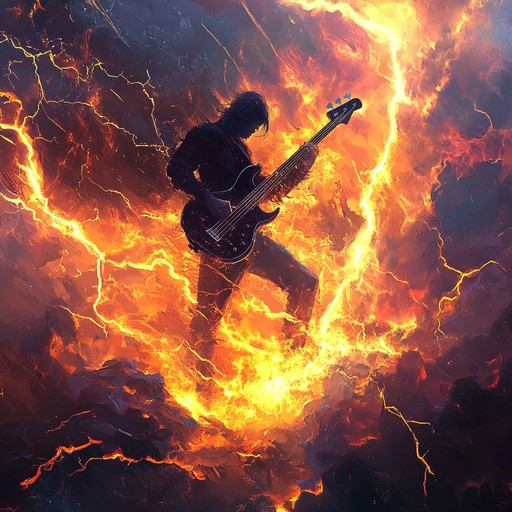 A high octane heavy metal anthem featuring blazing guitar licks and thunderous drumming that brings a surge of energy to listeners, ideal for intense workouts or motivational boosts.